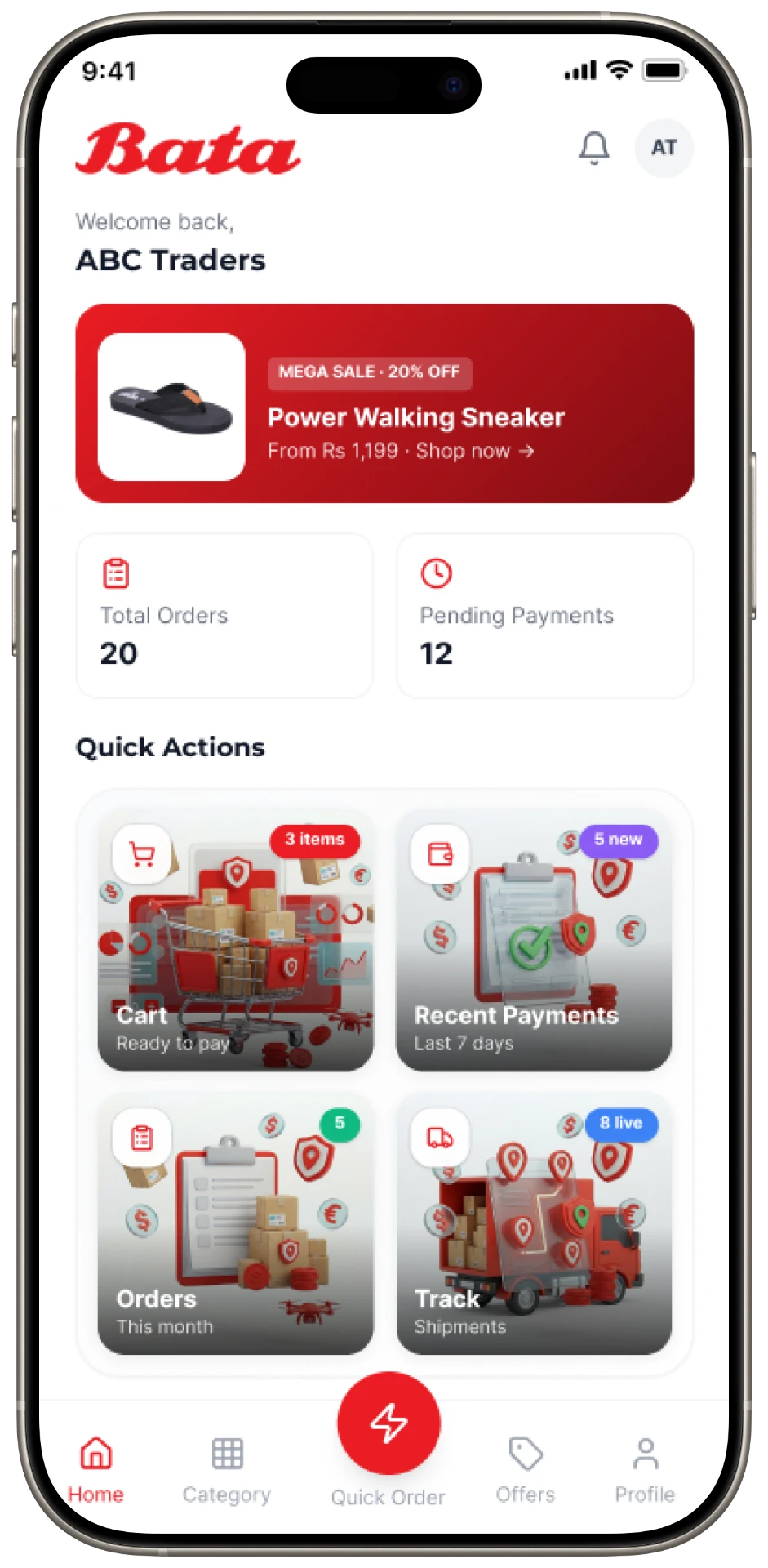 Bata B2Biz mobile — Home
