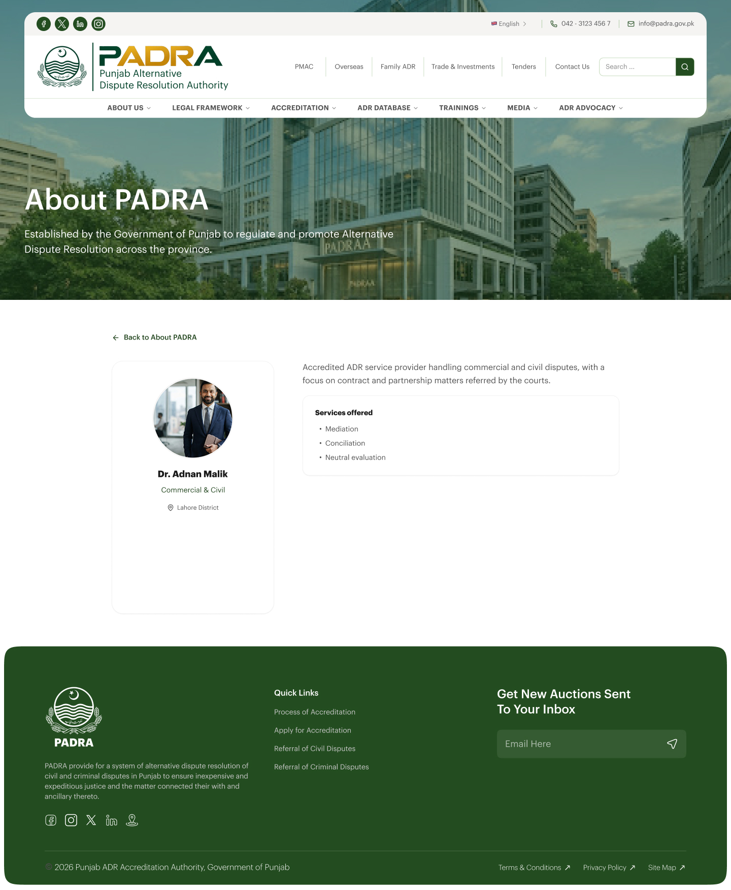 PADRA — Accredited Provider Profile