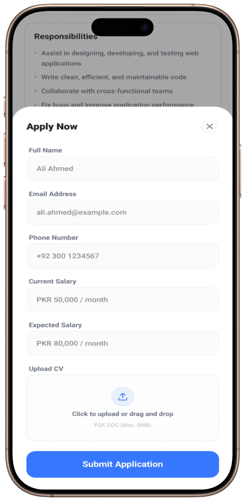 Step Schools mobile — Apply Now
