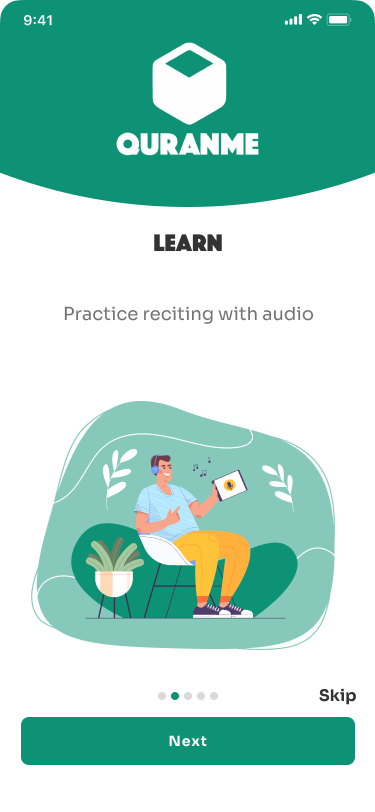 QuranMe mobile — Onboarding — Learn