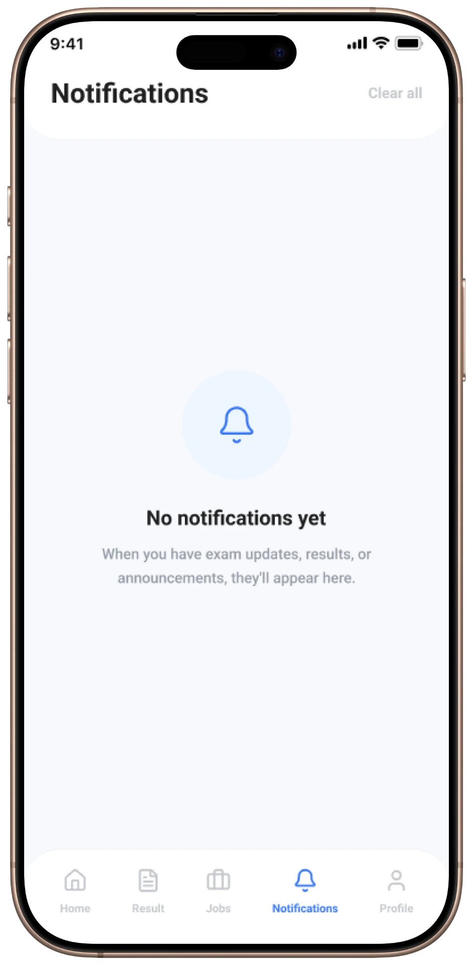 Step Schools mobile — No Notifications