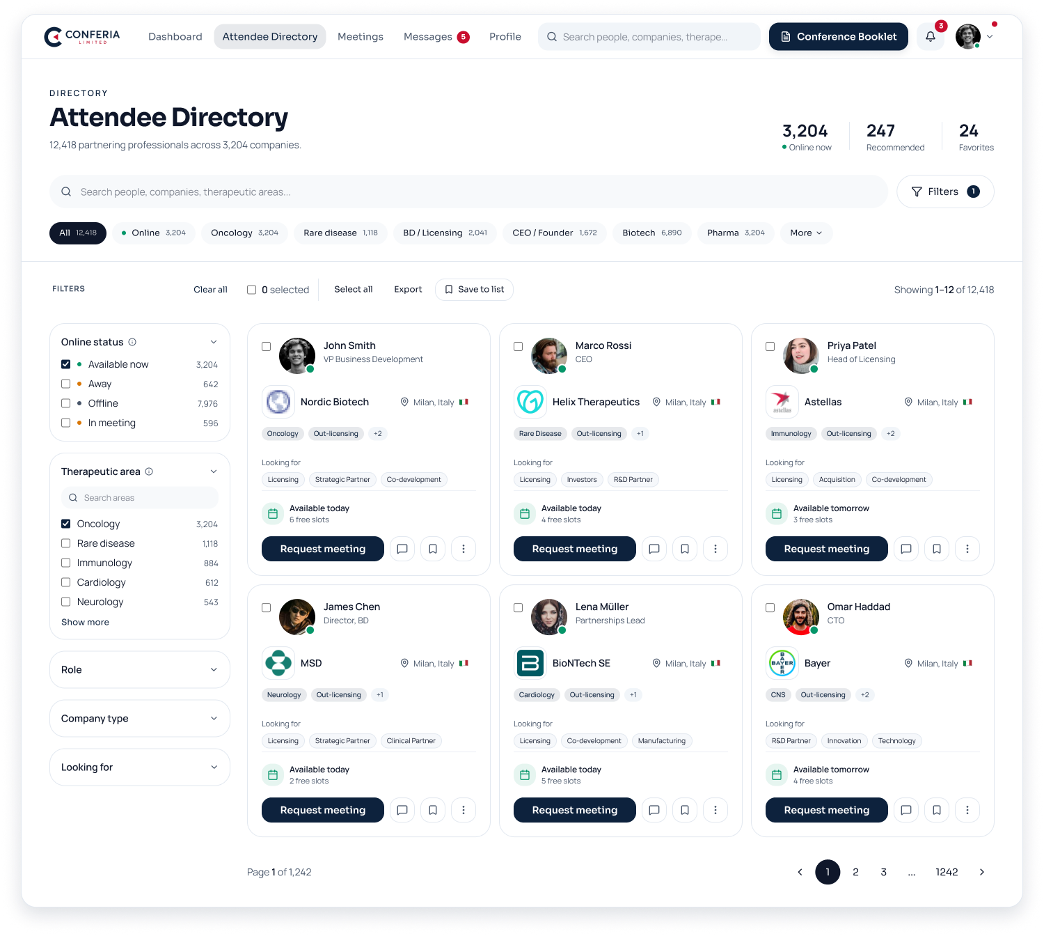 Conferia — Attendee Directory