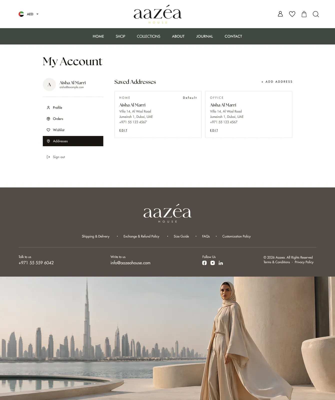 AAZEA — 12 — Account: Addresses