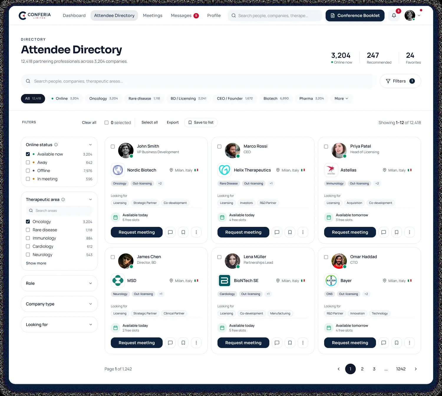 Conferia — Attendee Directory